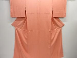 未使用品　kansai　花模様織り出し一つ紋色無地着物